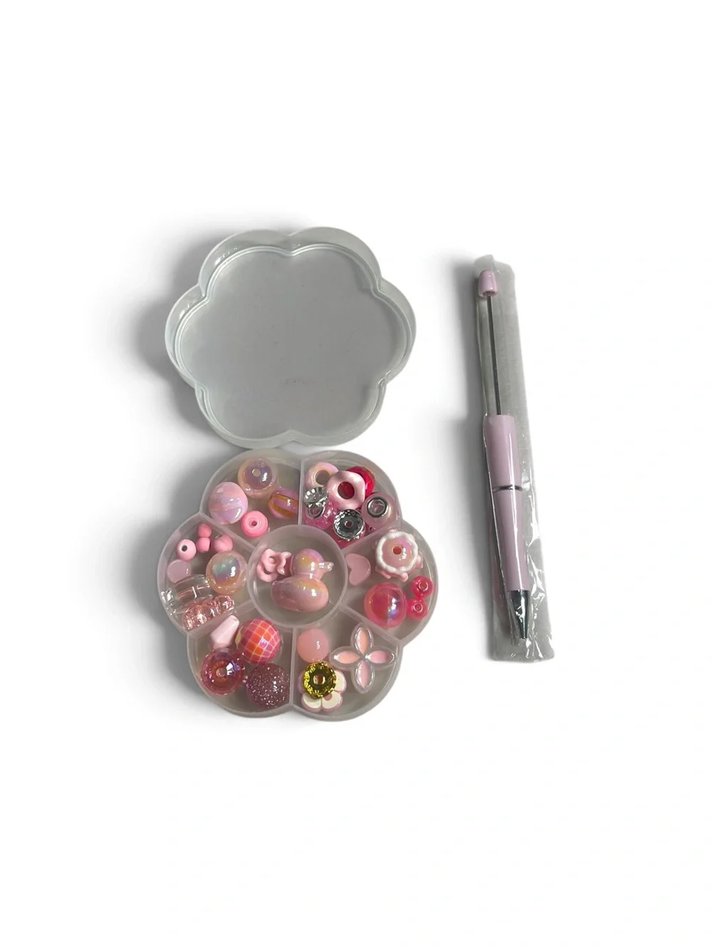 Pink Duck Bead Organizer Kit with Beadable Pen